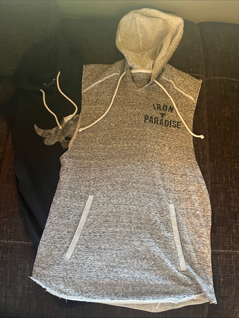 Under Armour Gray Sleeveless Hooded Tank Top-bundle